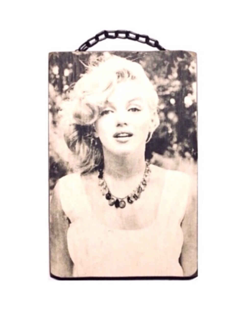 Marilyn Monroe Decoupage Print on Wood Hanging